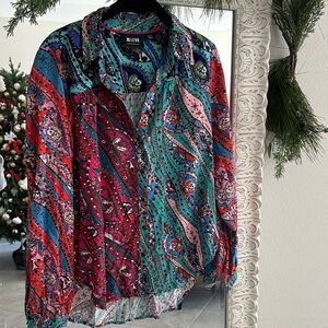 Anthropologie The Paz Multicolor Paisley Button Down Shirt